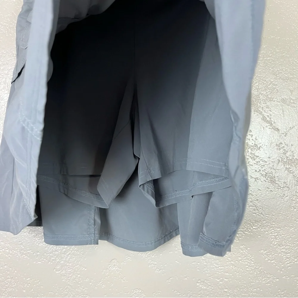 Athleta Lucky In‎ Love Gray Grey Active Tennis Skirt Tiered Skort Size 2.